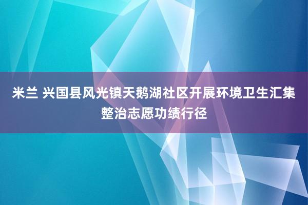 米兰 兴国县风光镇天鹅湖社区开展环境卫生汇集整治志愿功绩行径